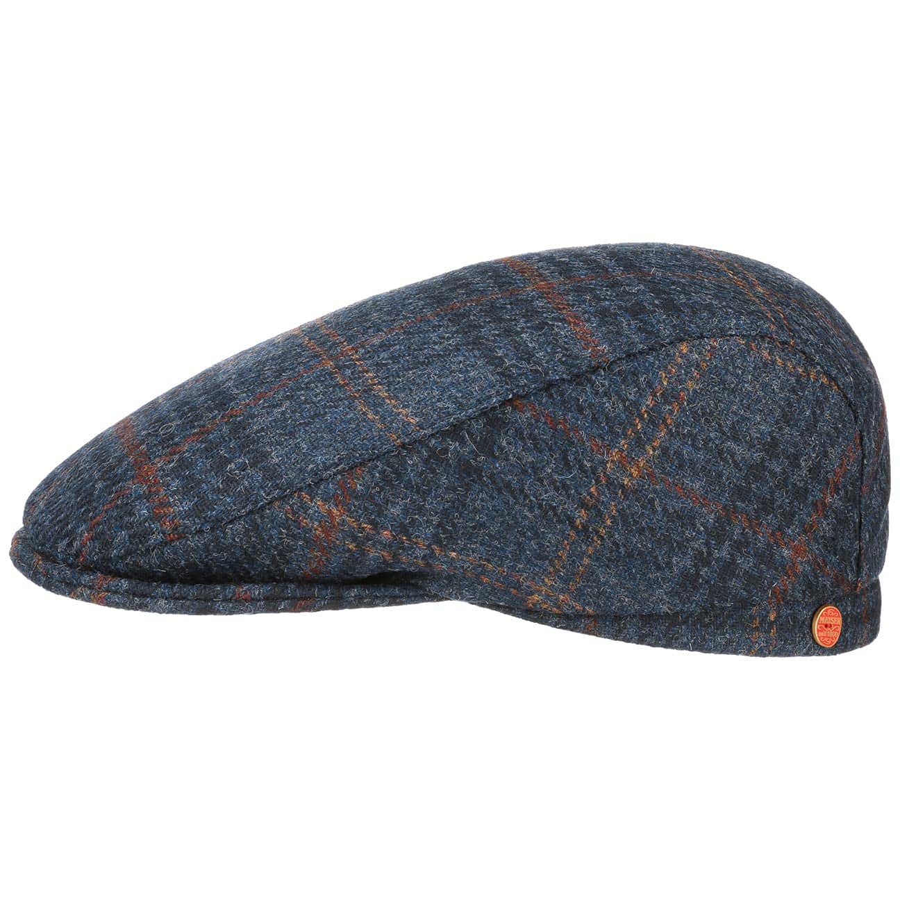 Mayser Frankie Soft Shetland Wool Flat Cap Men Navy 7 3/4