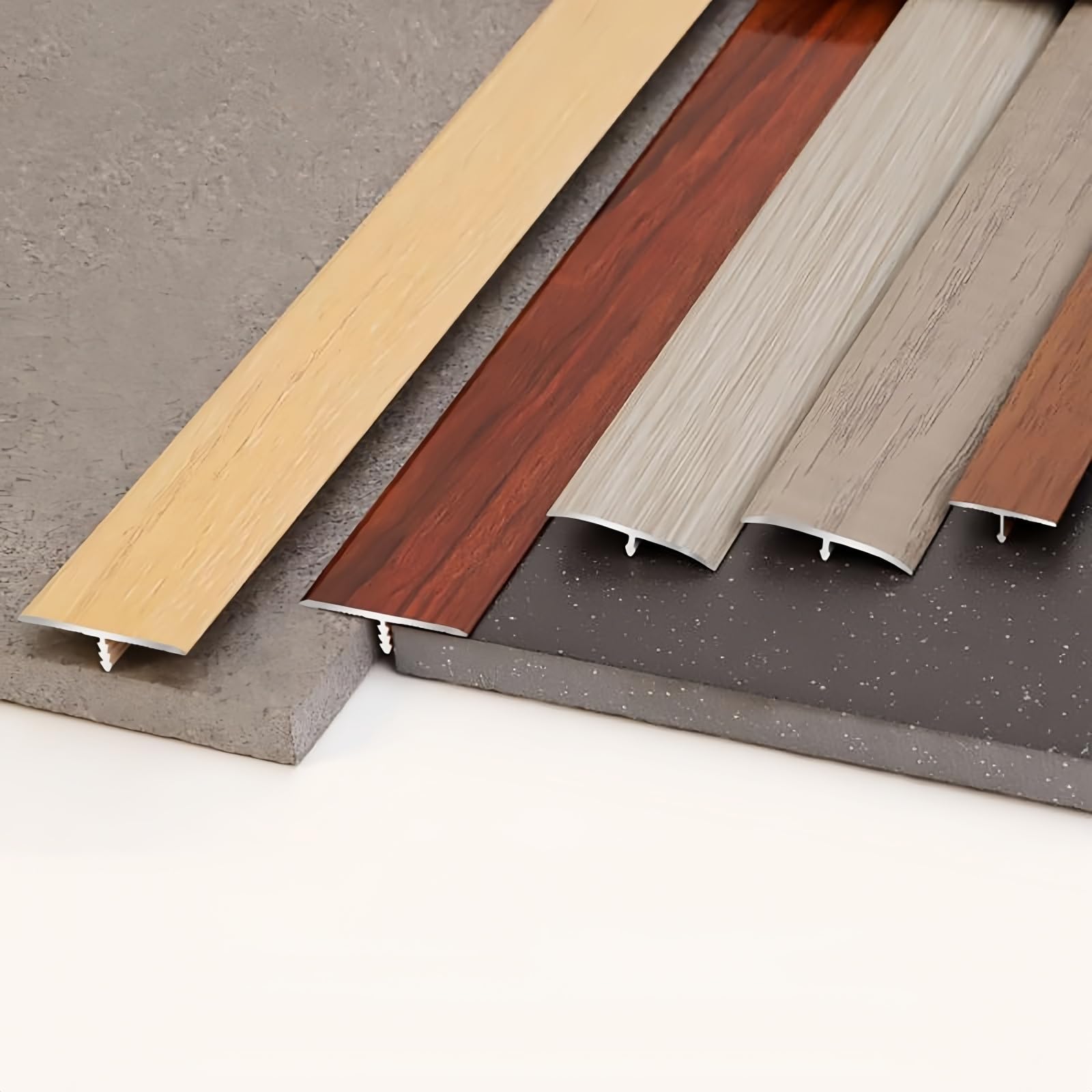 Coayuou Laminate Flooring Transition Profiles Made of Aluminium 90 cm x 3 Pieces Door Transition Rail T-Profile Strip Floor Ideal Solution for Door Thresholds and Room Transitions (Option 2.20 mm)