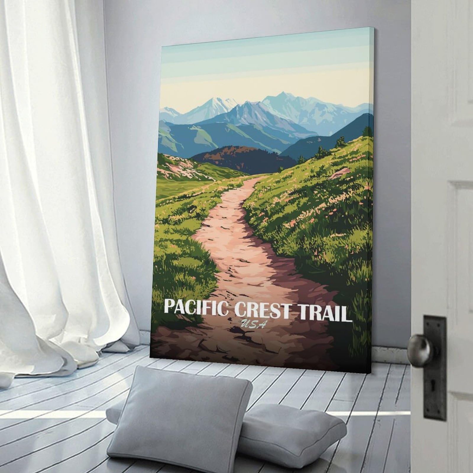 Junmoney Frame-Style-22-1 Wall Picture Print Pacific Crest Trail Usa Landscape, 20X30inch(50X75cm), For Living Room, Lounge Or Sitting Room, A Home Accent With Warm Character