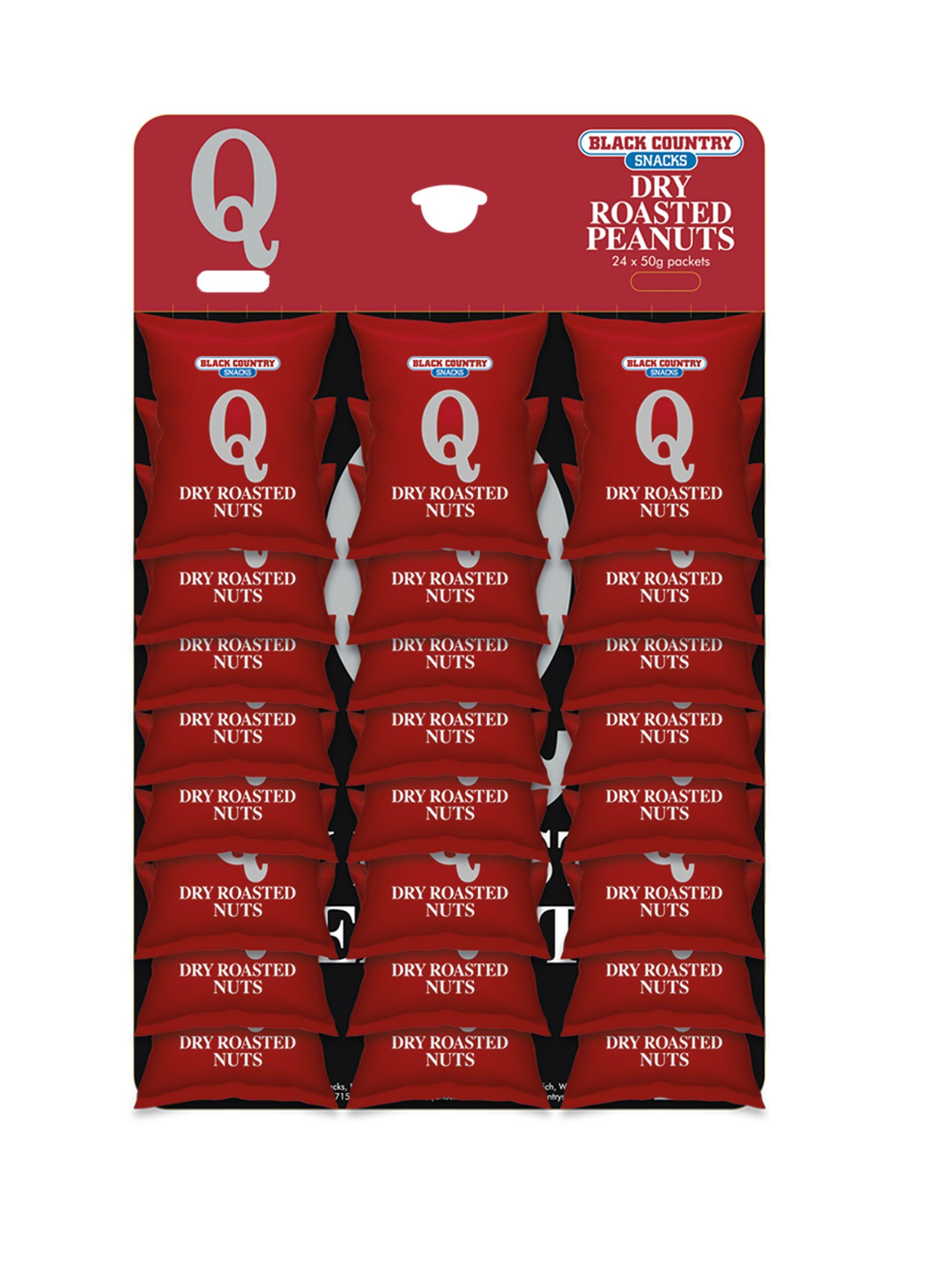 Dry Roasted Nuts 24 x 50g Pub Hanging Card - Black Country Snacks - Award Winning Snacks