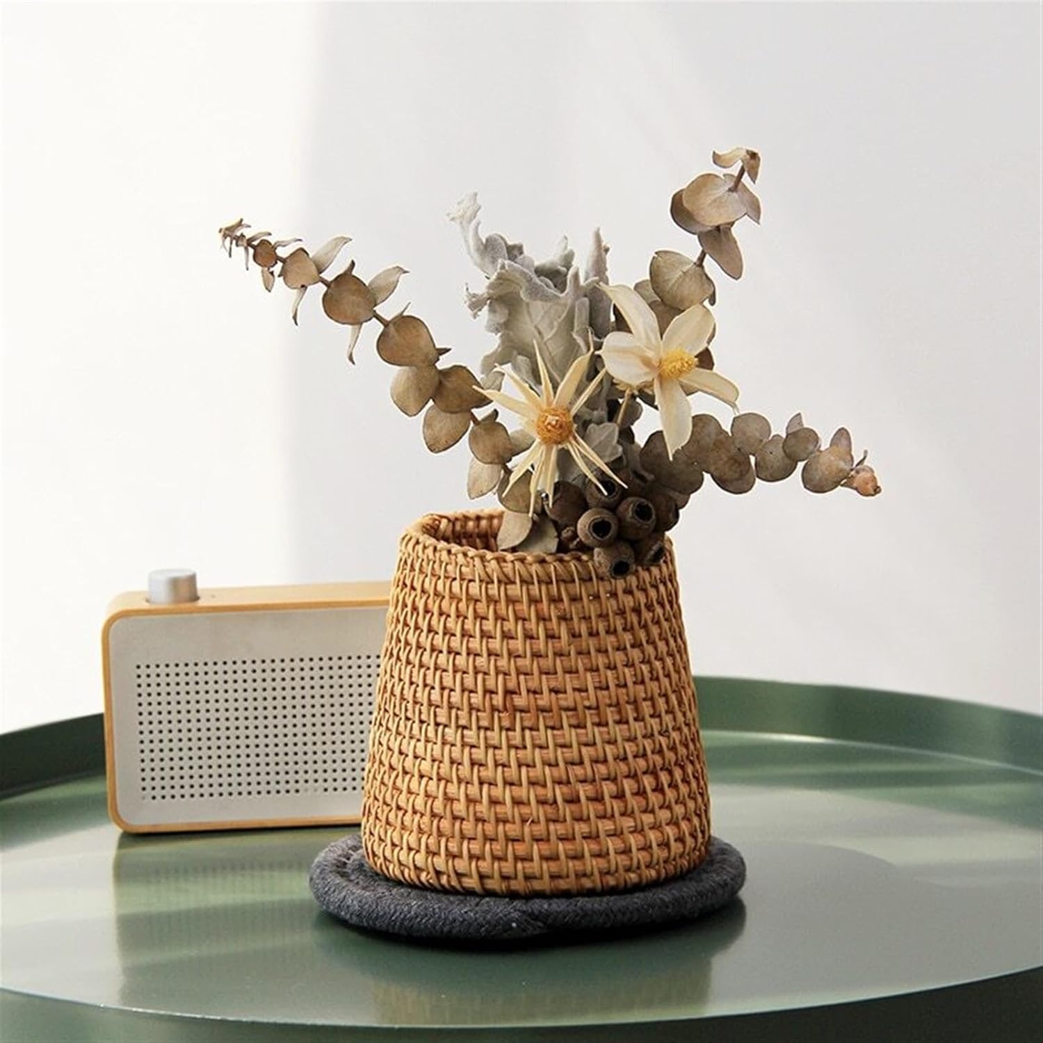 Storage Baskets Household Storage Basket Rattan Storage Box Cosmetic Pen Tea Ceremony Accessories Tableware Storage Decoration