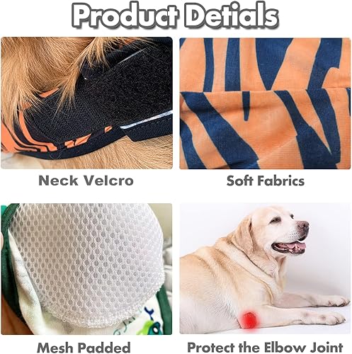 Miniatura 7 de HDKUW Protector de codo de perro para callos, funda de recuperación de articulaciones de perro para evitar lamer heridas, coderas con almohadilla de