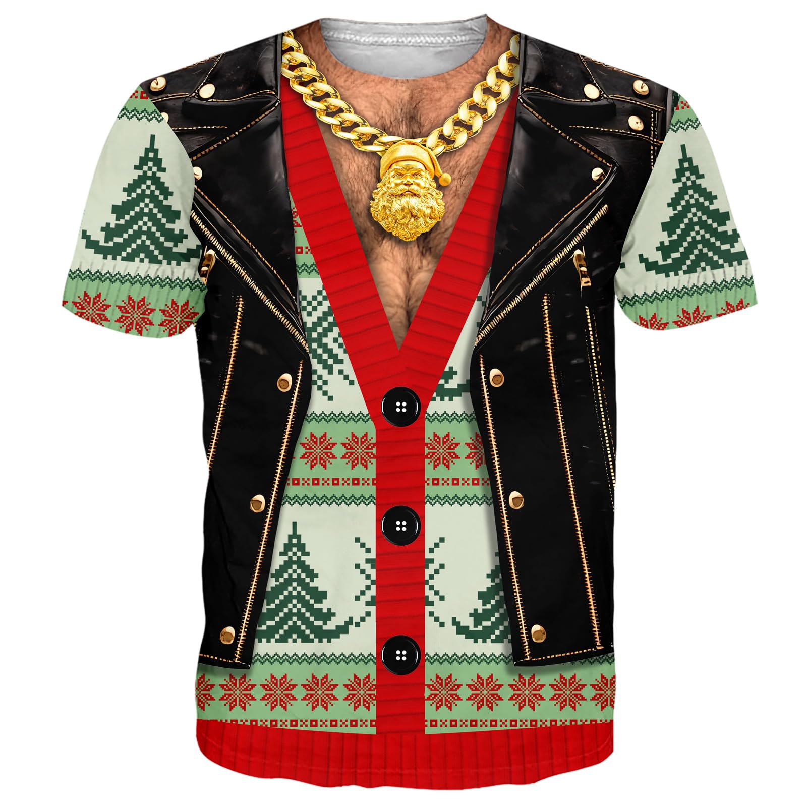 Goodstoworld Unisex 3D Fake Abs T Shirts Shredded Chest Printed Short Sleeve Costume Novelty Tees Shirt