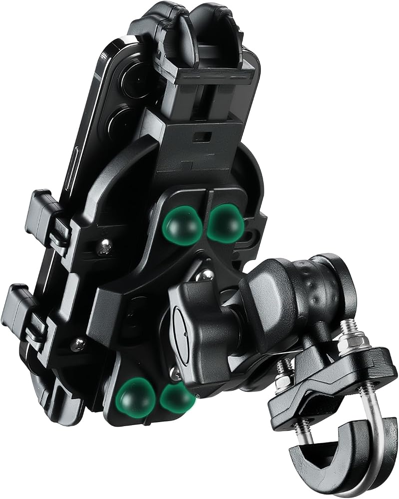 ROCKBROS Aluminum Motorcycle Bike Phone Mount with Vibration Dampener