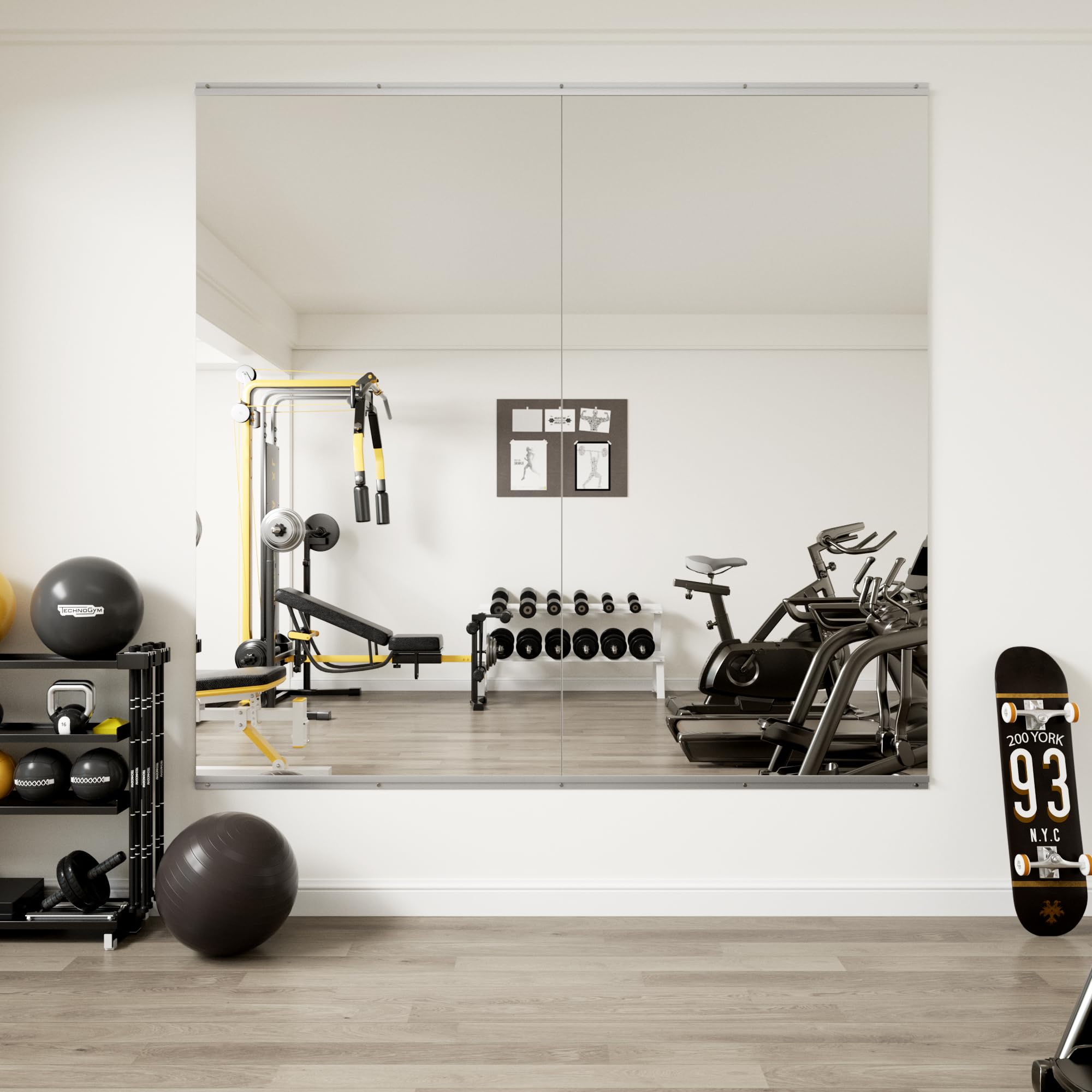 Interior Fitness Mirror Wall Dance Studio Gym Mirror Wall Price