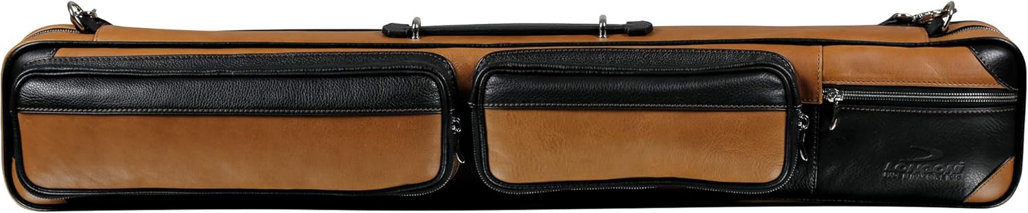 Longoni Giotto Autunno Luxury Leather Pool Carom Billiard Soft Cue Case 4 x 8