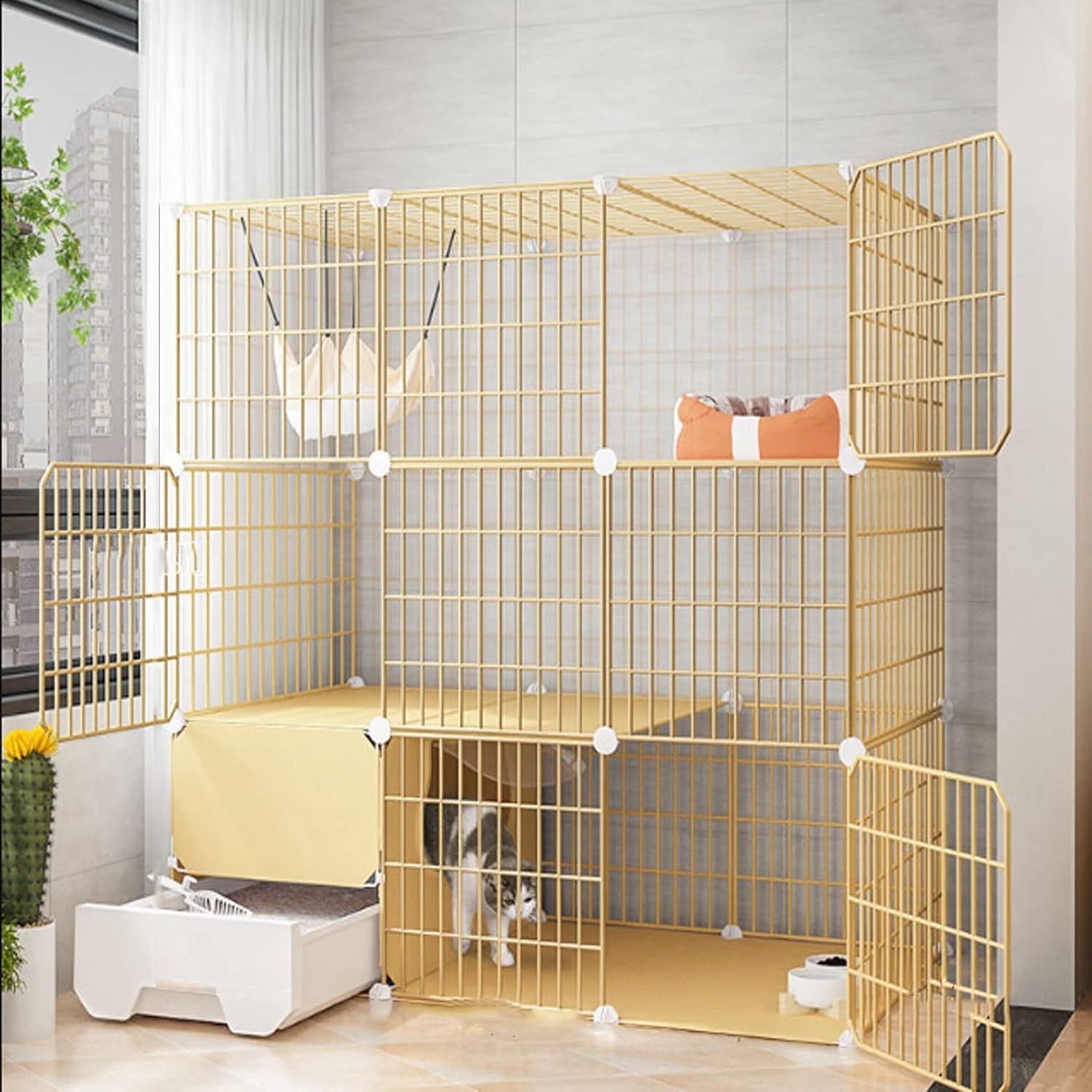 MonsterShop - Pollaio Recinzione Recinto Per Capi Pollame Galline Polli Aia Animali Stia Gabbia Con Tettoia Impermeabile 4x8x2m - Foto 5