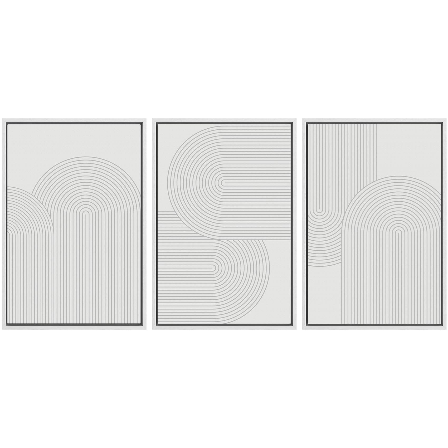 SIGNWIN Framed Canvas Print Wall Art Set Coastal Serenity Abstract Seaside Illustrations Modern Art Decorative Rustic Calm/Zen for Living Room, Bedroom, Office - 24"x36"x3 Natural — view 83