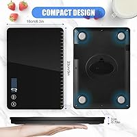 Vista 8 de Digital Kitchen Scale, Large Capacity Food Scale, Easy Tare Function, Large LCD Display, Perfect for Cooking, Baking and Meal Prep Black