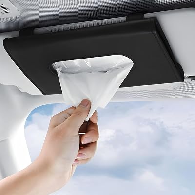 TEKCOOL Car Tissue Holder, Sun Visor Napkin Holder, Car Visor Tissue Holder, Tissue Holder for Car (Black)