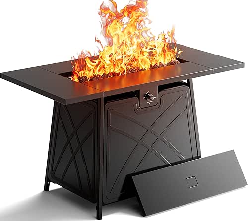 BALI OUTDOORS Propane Fire Pit Patio Outdoor Fire Pit Table