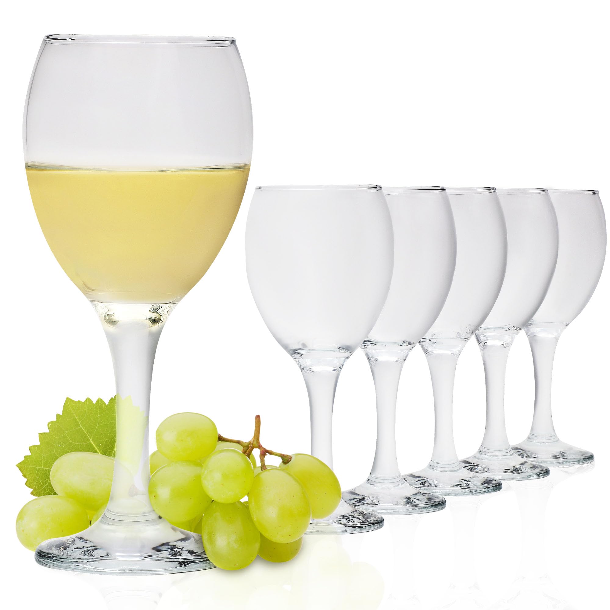 KOTARBAU® zestaw 6 kieliszków do białego wina szkło 245 ml kieliszki do białego wina zestaw kieliszków do wina nowoczesne kieliszki do wina czerwone kieliszki do wina zestaw kieliszków do wina