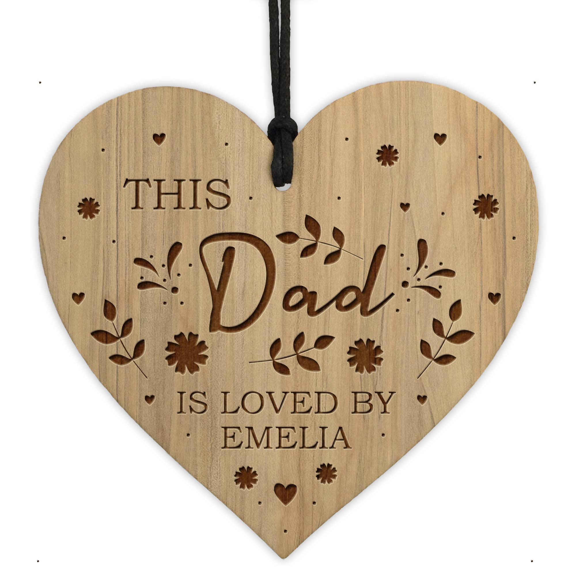 Red Ocean Dad Gifts For Birthday Christmas Personalised Engraved Heart Gift For Dad Him Daughter Son Gift