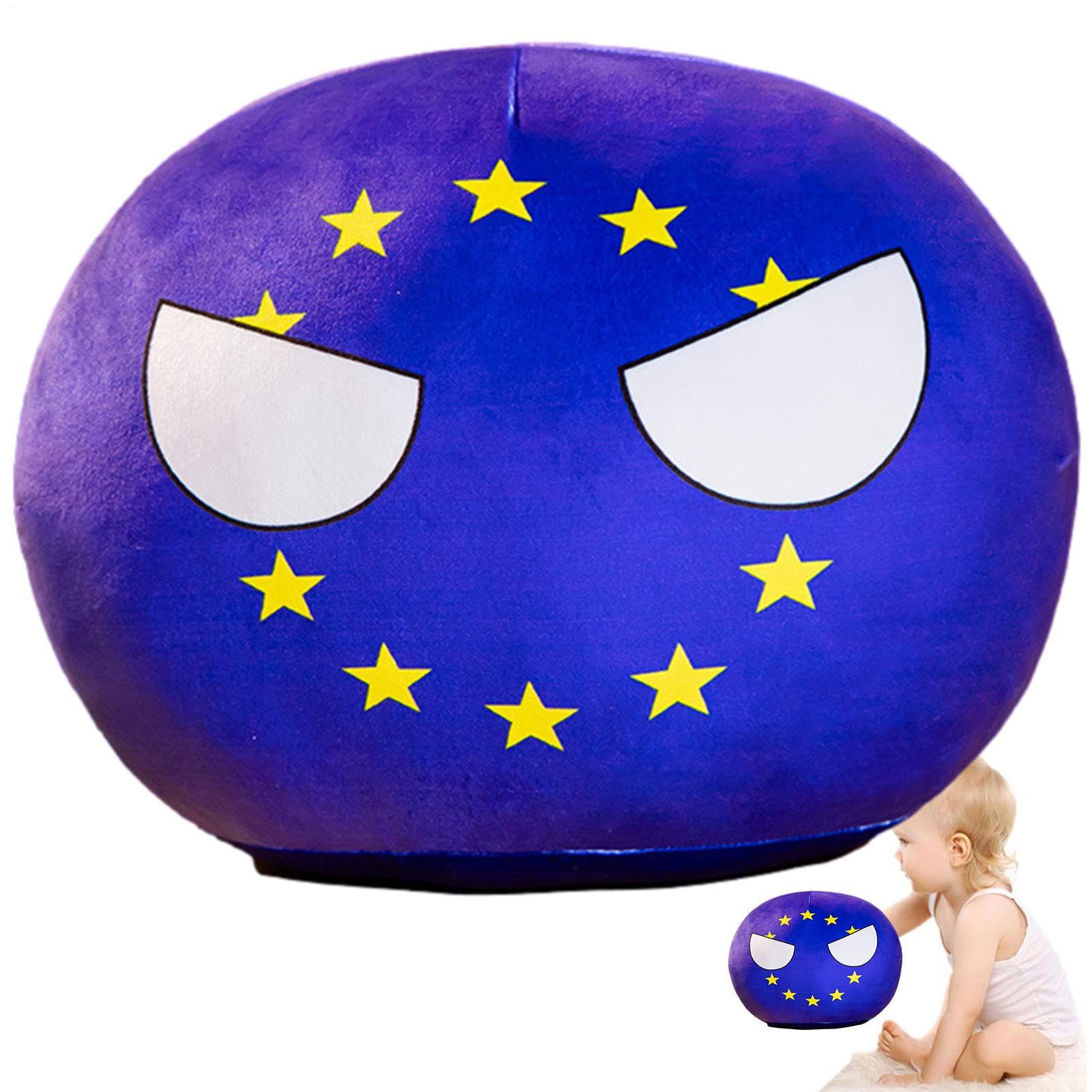 Generisch CountryBalls - Gefüllte Nationalspielzeuge | Plüsch-Anime-Ball-Kissen, weiches Kinderzimmer-, Geschenk für, Mädchen, Kleinkinder, Kinder, Geburtstagsparty, Schlaf, Spielzimmer,