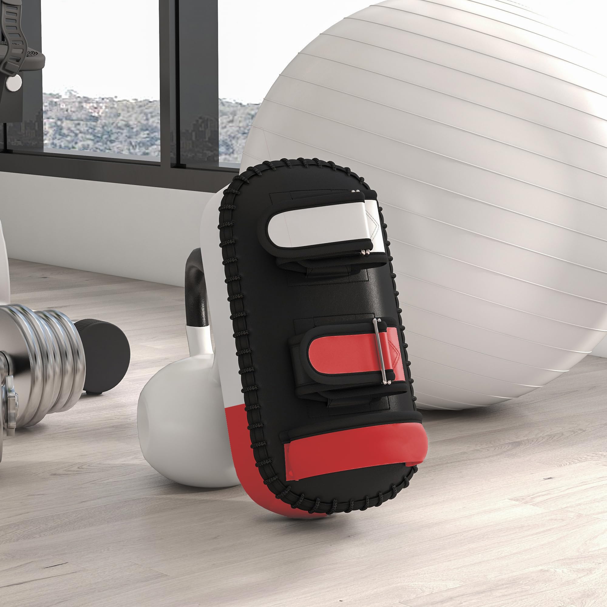 SPORTNOW Bouclier de Frappe Coussin PAO de Boxe Muay Thai Karaté Taekwondo Kickboxing Home Training Protection - Noir