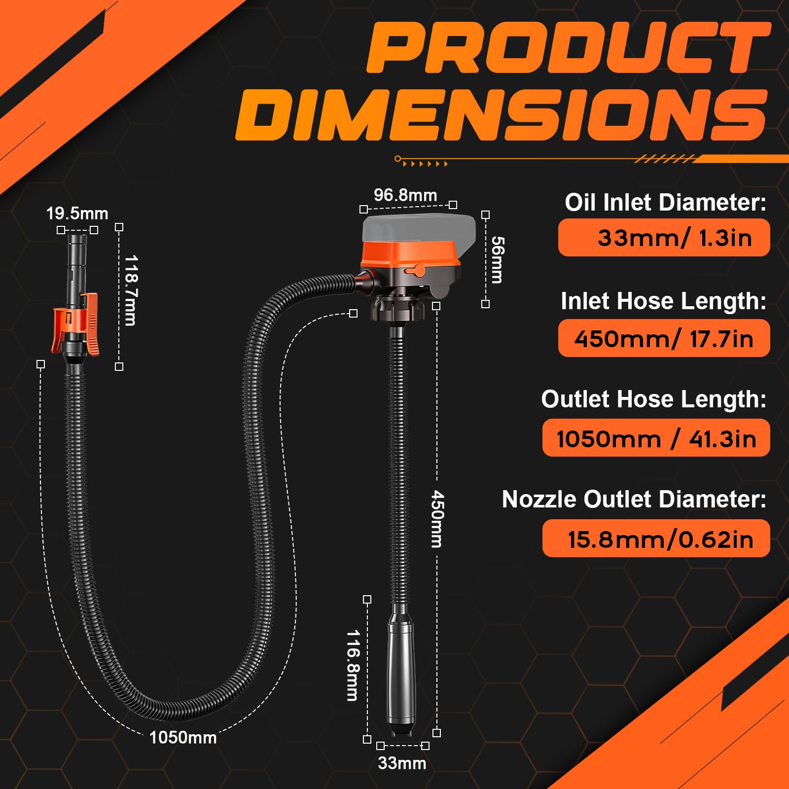 WingFly Bomba de Trasiego de Combustible para Dewalt 20V Milwaukee 18V | Sensor de Parada Automática, Bomba de Líquido Portátil, Bomba de Trasiego Eléctrica (12L/Min)