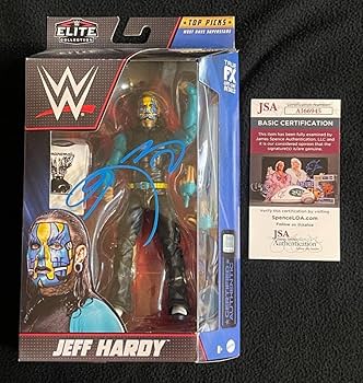 Jeff Hardy Signed WWE Elite Top Picks Action Figure JSA COA AEW