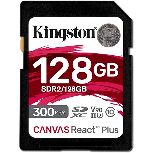Kingston Canvas React Plus SD Card 128GB