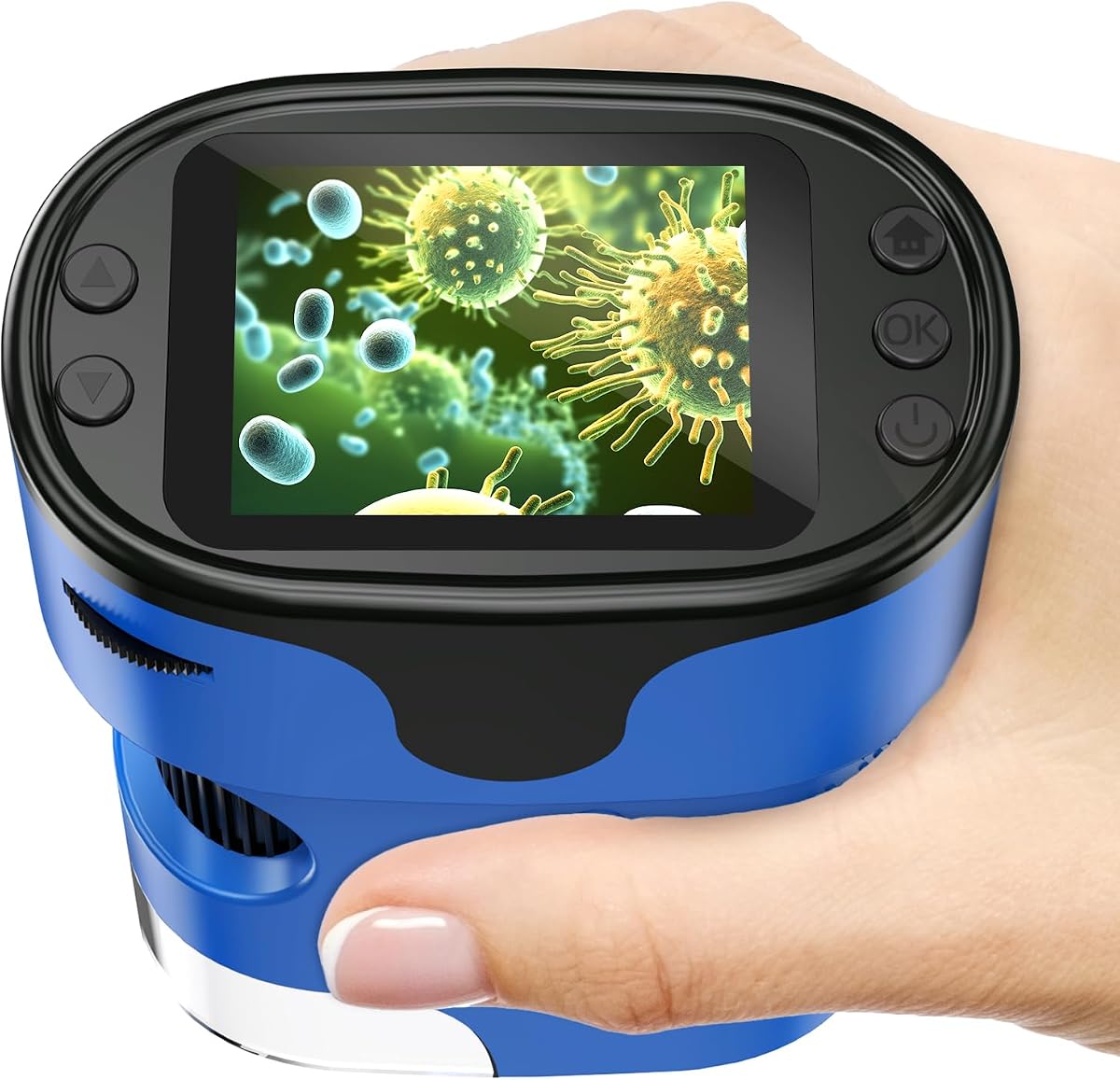 Kids Digital Microscope STEM Toy: Complete Science Gift Kit for Ages 4-12 | 32GB Card for Photos & Video / Custom EVA Case / Real Glass Slides / Upgraded Slide Slot / Rechargeable / 1000X / 4K Screen