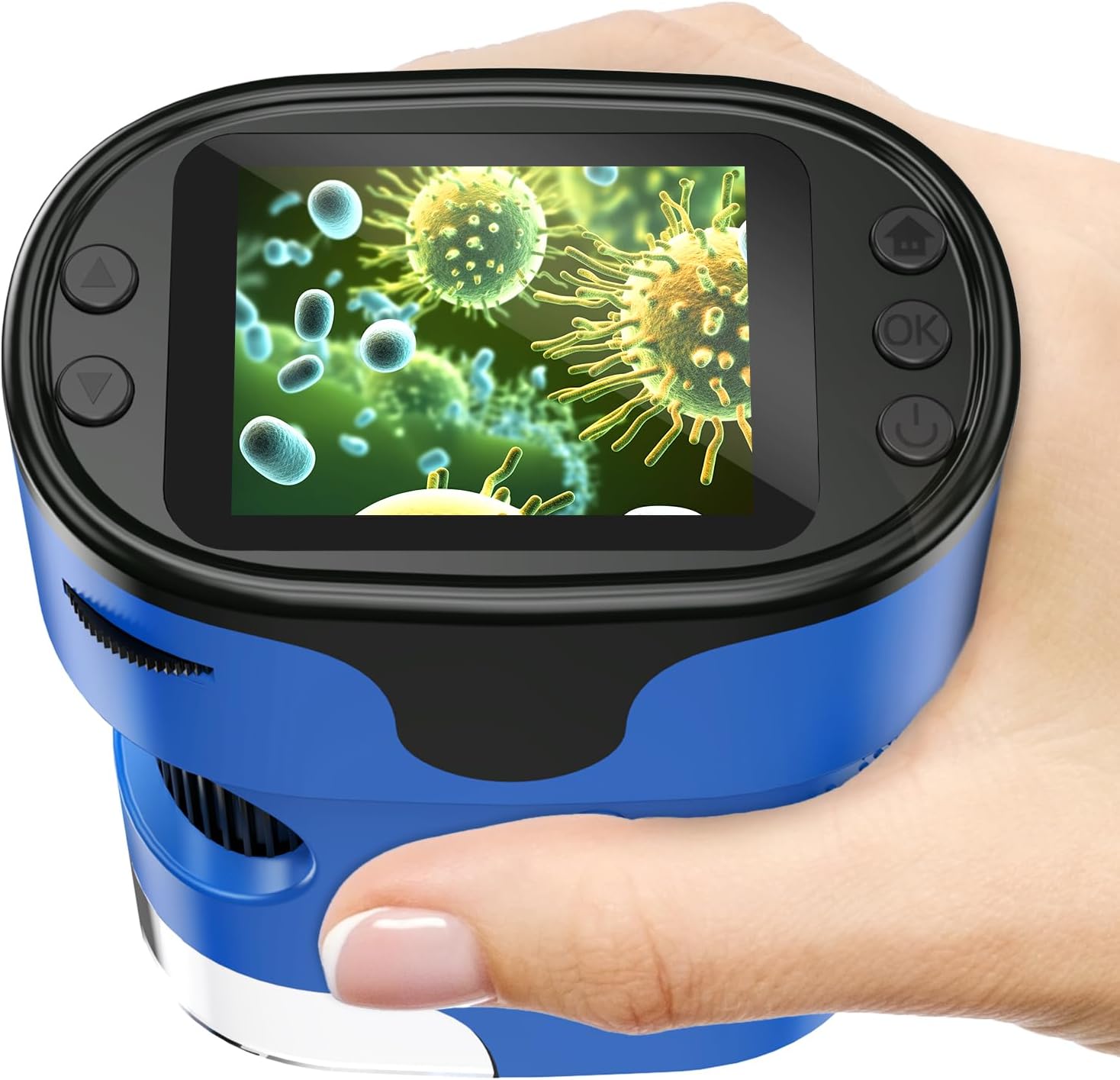 Kids Digital Microscope STEM Toy: Complete Science Gift Kit for Ages 4-12 | 32GB Card for Photos & Video / Custom EVA Case / Real Glass Slides / Upgraded Slide Slot / Rechargeable / 1000X / 4K Screen