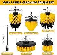 Vista 3 de Juego de 6 cepillos de taladro, cepillo de limpieza eléctrica, kit de cepillo multiusos para limpieza eléctrica, con azulejos de nailon de conexión