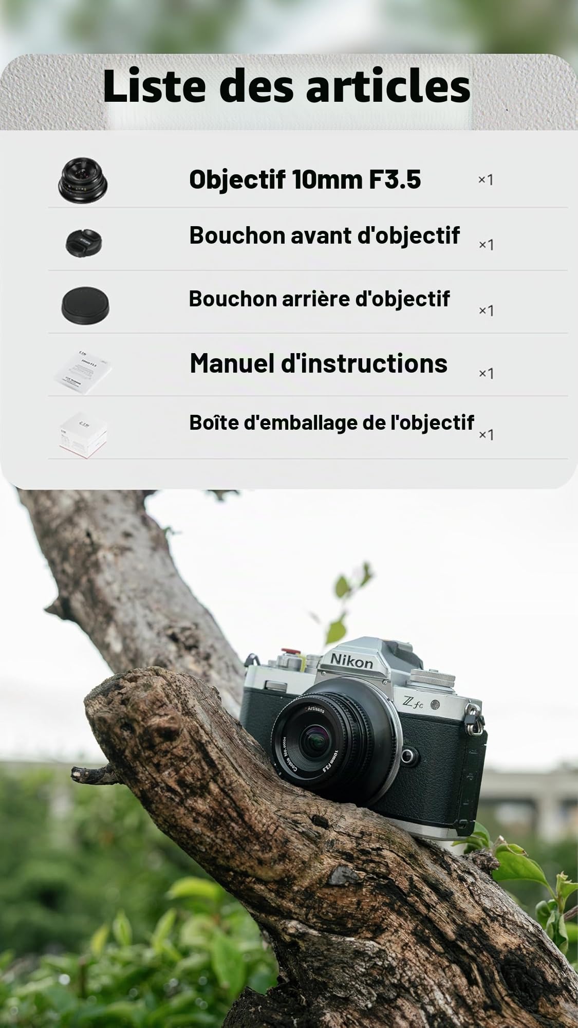 7Artisans 10mm F3.5 Sony E-Mount Objectif,Ultra Grand Angle APS-C Manuelle Focus,108°,125g,Compatible avec Sony E-Mount a5000 a7cr a7cii a7c a6700 zv-e100 a6600 a6400 a7iii Alpha 7 IV