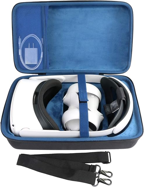 co2CREA Storage Carry Travel Case for Oculus Meta Quest / Quest 2 /PICO 4 All-in-one VR Gaming Headset (Hard Case only, Not include VR Headset)
