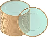 Vista 56 de Party Bargains - Bajoplatos de 13 pulgadas (4 unidades), borde dorado martilleado en rosa, bajoplatos desechables y resistentes para cenas elegantes