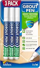 3 x White Grout Pens - Designed for Restoring Tile Grout in bathrooms & Kitchens