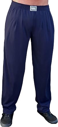 Crazee Wear Navy Baggy Sweatpants, Loose Fit Gym Workout Pants with Two Front Pockets