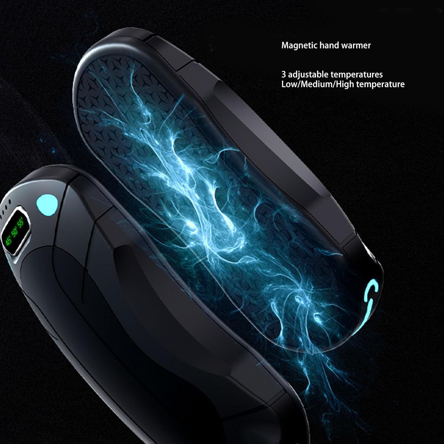 2Pack Rechargeable Hand Warmers, 2 in 1 Electric Reusable Magnetic Hand Warmers with 3 Fast Heating Levels for Outdoor - Image 7