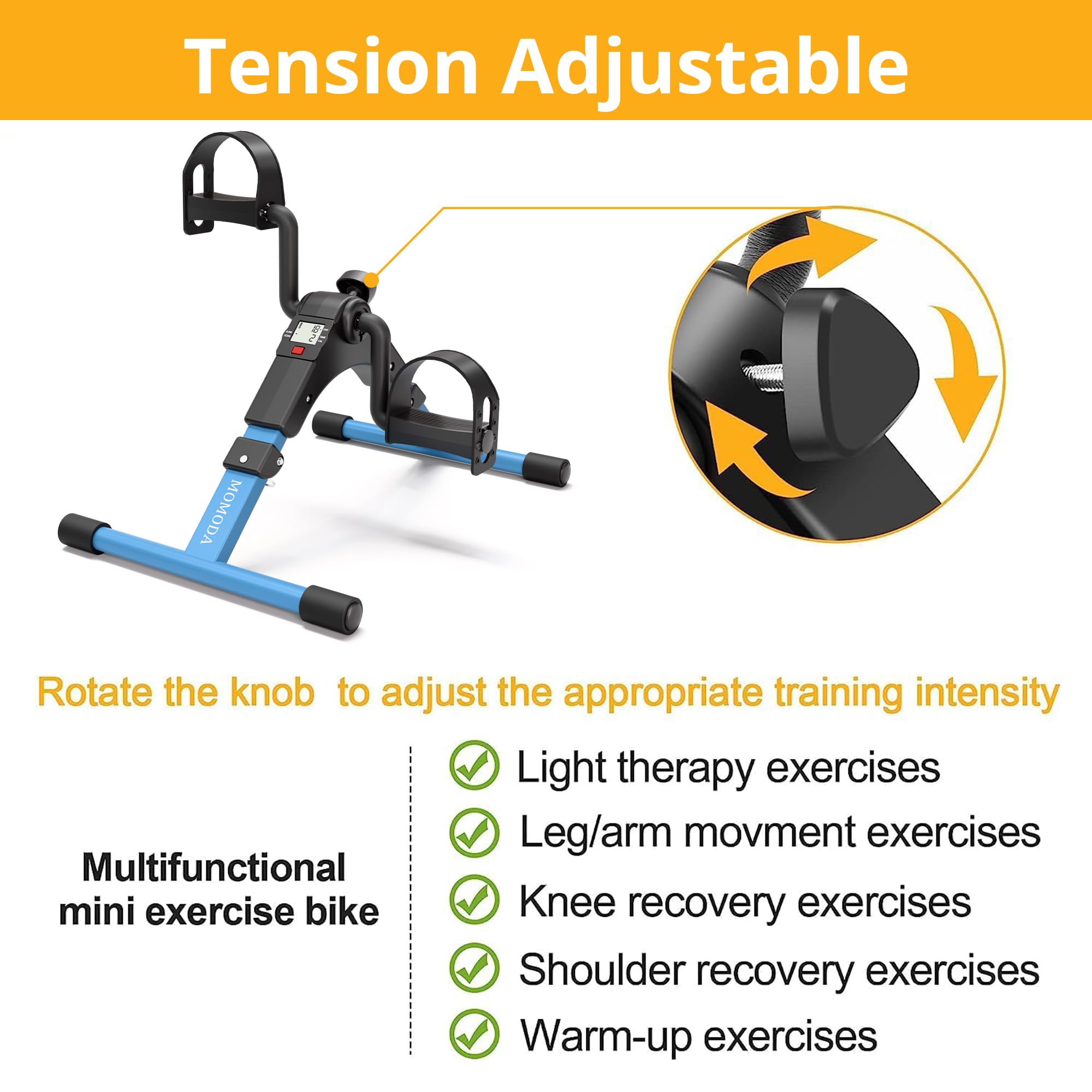 Pedalier Mini Velo D Appartement pour Bras Et Jambes Formateur Exerciseur avec Moniteur LCD