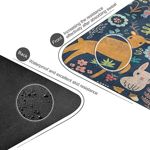 Miniatura 3 de Blueangle Tapete de yoga de animales y plantas del bosque, textura antideslizante, tapete de yoga profesional respetuoso con el medio ambiente para