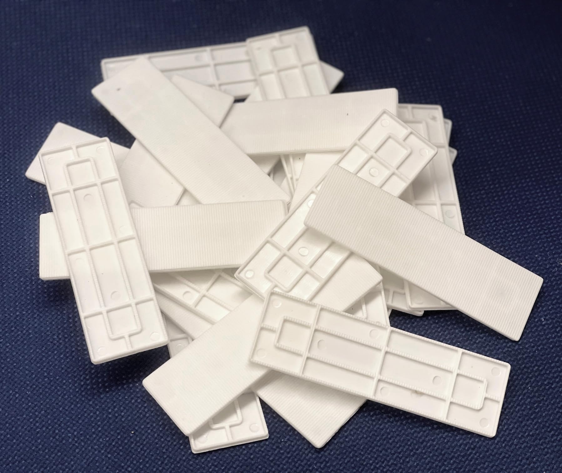 TERF® Lot de 50 cales plates en plastique pour vitrage de fenêtre 32 mm x 100 mm x 3 mm d'épaisseur
