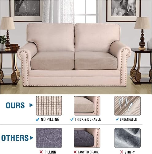 Vista 181 de Fundas de sofá modular, funda de cojín para sofá en forma de L, funda de cojín para sofá biplaza y ambos sofás seccionales izquierdo/derecho, Azul