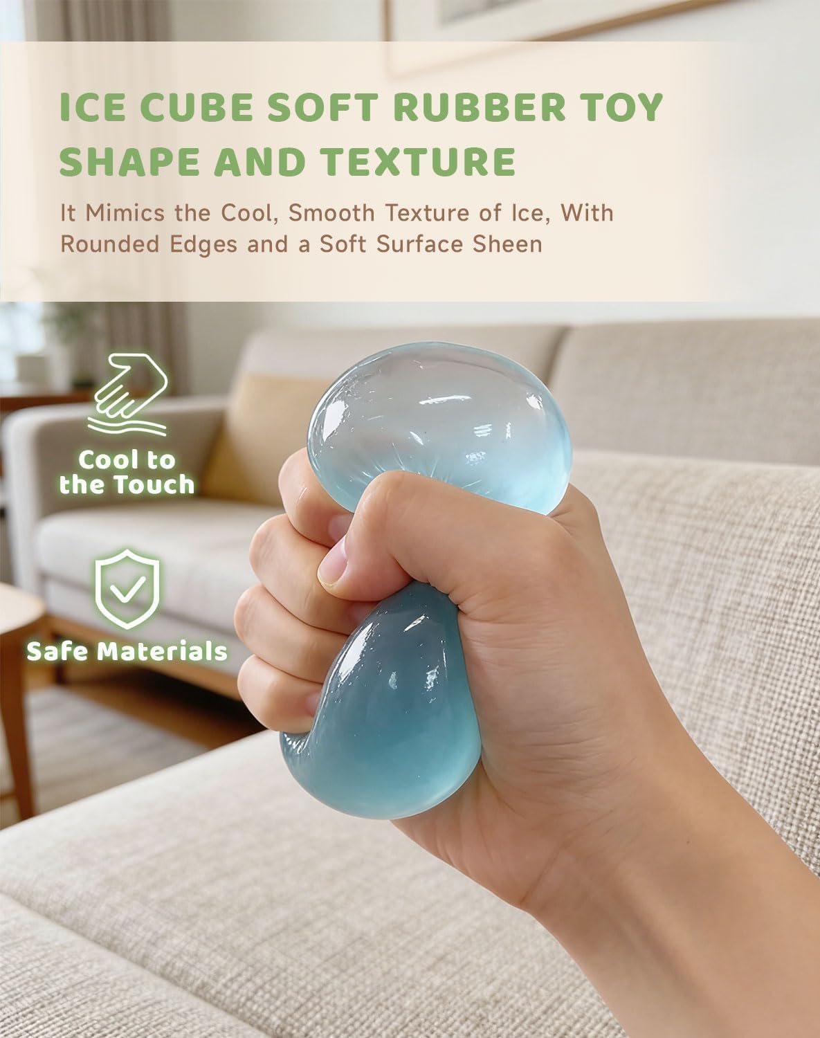 2026 New Coconut Oil Stress Ball, Squishy Coconut Oil Stress Ball, Slow-Rising Squeeze Ball, Odorless, Non-Sticky, Easy to Clean, Portable for Office, Study, and Home-2.36in (Color mixing-4pcs)
