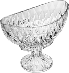 LYOR - Centro de Mesa de Cristal Ecológico com Pé Diamond 28cm x 28cm x 22,5cm