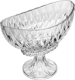 LYOR - Centro de Mesa de Cristal Ecológico com Pé Diamond 28cm x 28cm x 22,5cm