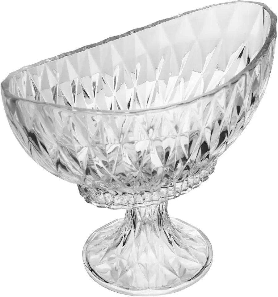 LYOR - Centro de Mesa de Cristal Ecológico com Pé Diamond 28cm x 28cm x 22,5cm