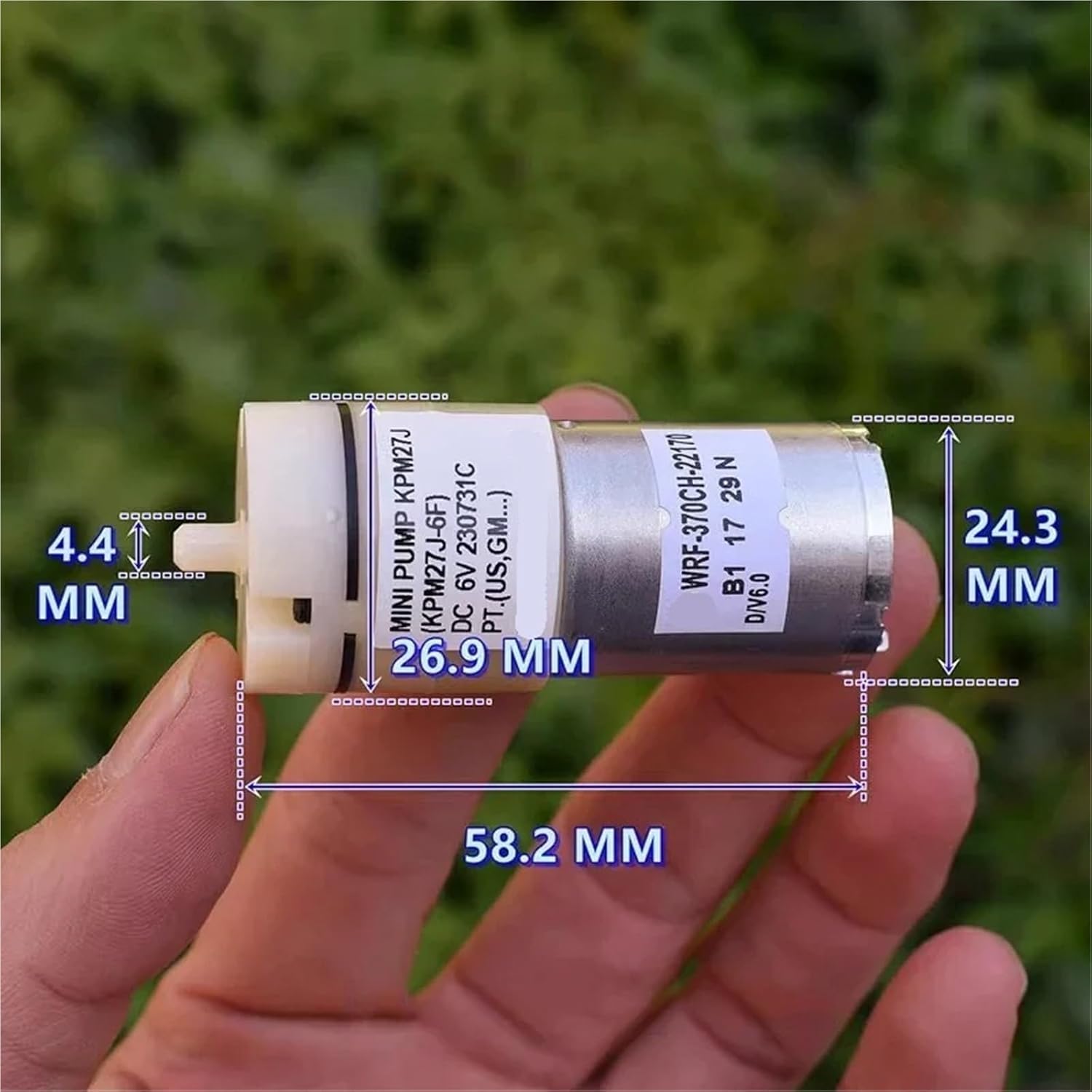 1PC 5V 6V Miniature 27mm Diaphragm Pump 370 Motor Air Oxygen Pump for Fish Tank Aquarium Blood Pressure Monitoring System(Model B)