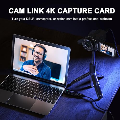 Miniatura 3 de Cam Link 4K, tarjeta de captura HDMI USB 3.0, tarjeta de captura de cámara externa para DSLR, videocámara, cámara de acción como cámara web,