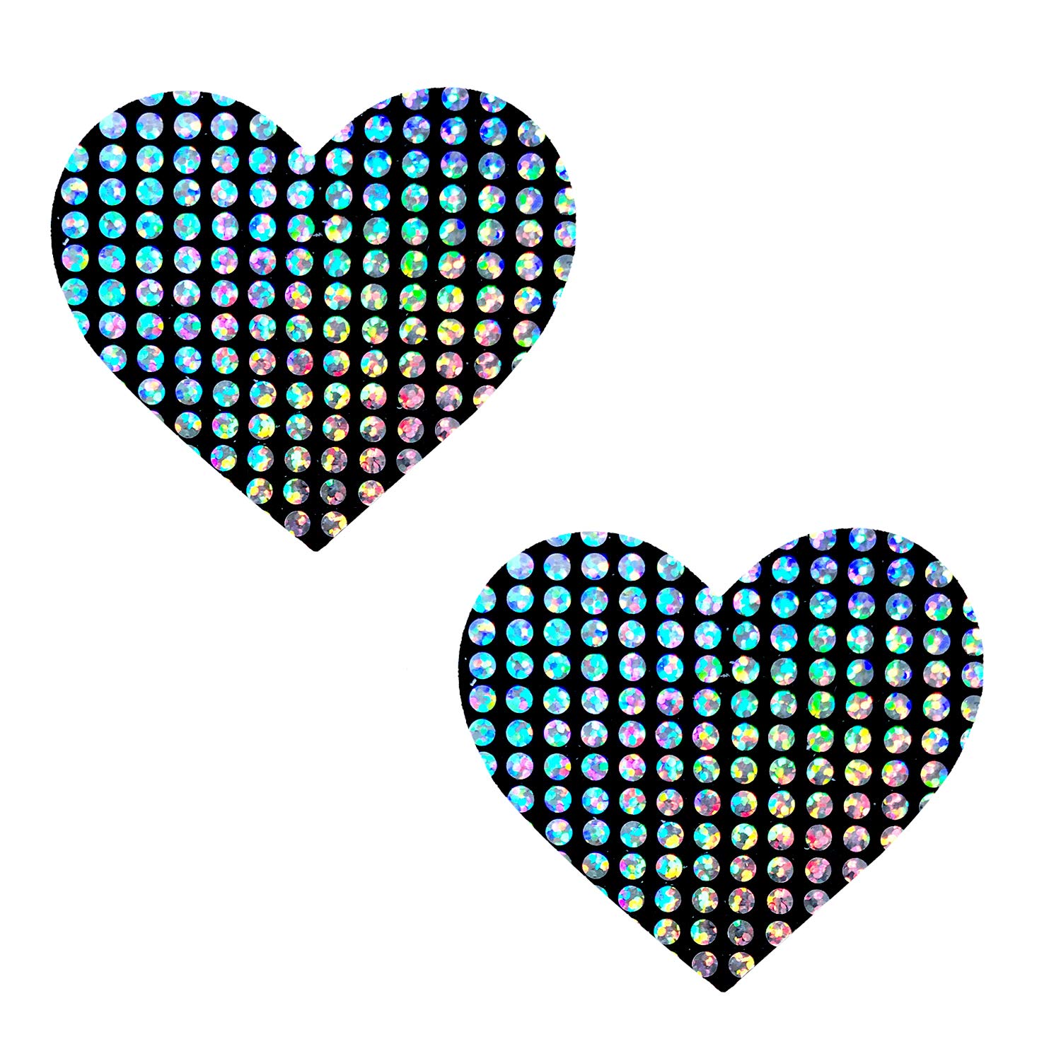 Neva Nude Iridescent Crystal Beamz Nipztix Pasties Nipple Covers for Festivals, Raves, Lingerie and More, Made in USA