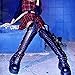 Gothniero Black Platform Boots Over Knee Thigh High Goth Boots for Women Chunky Heel Rave Motorcycle Boots with Buckles Side Zip Lace Boots Size5.5-10