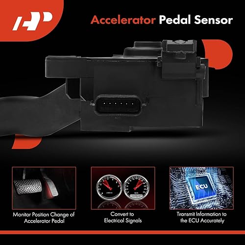 Miniatura 4 de A-Premium Pedal acelerador con conjunto de sensor de posición compatible con Nissan Versa 2013-2022, Versa Note 2014-2019, Kicks 2018-2022, repuesto