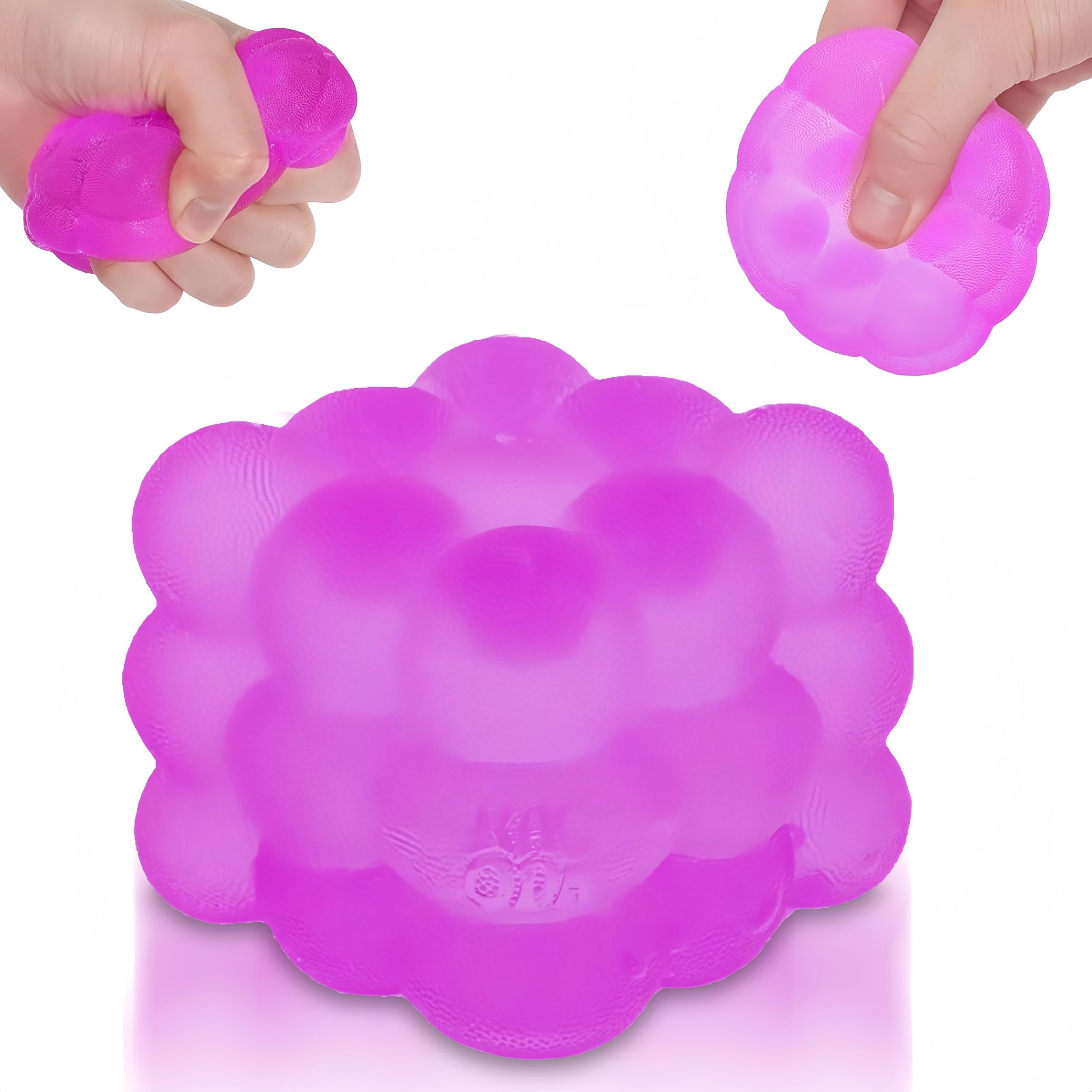 Large Squishy Cube, Large Fidget Toys Squishy Stress Cube, Stress Cube, Giant Ice Cube Sensory Ball, Relief Toys, Autism Fidget, Classroom Prize, Stress Balls For Adults & Kids (Purple)