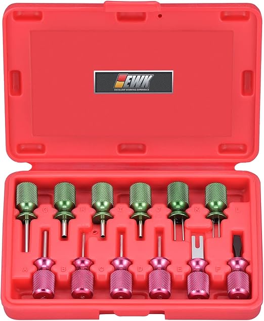 EWK 12 Pcs Universal Automotive Wire Electrical Terminal Release Connector Removal Tool Kit