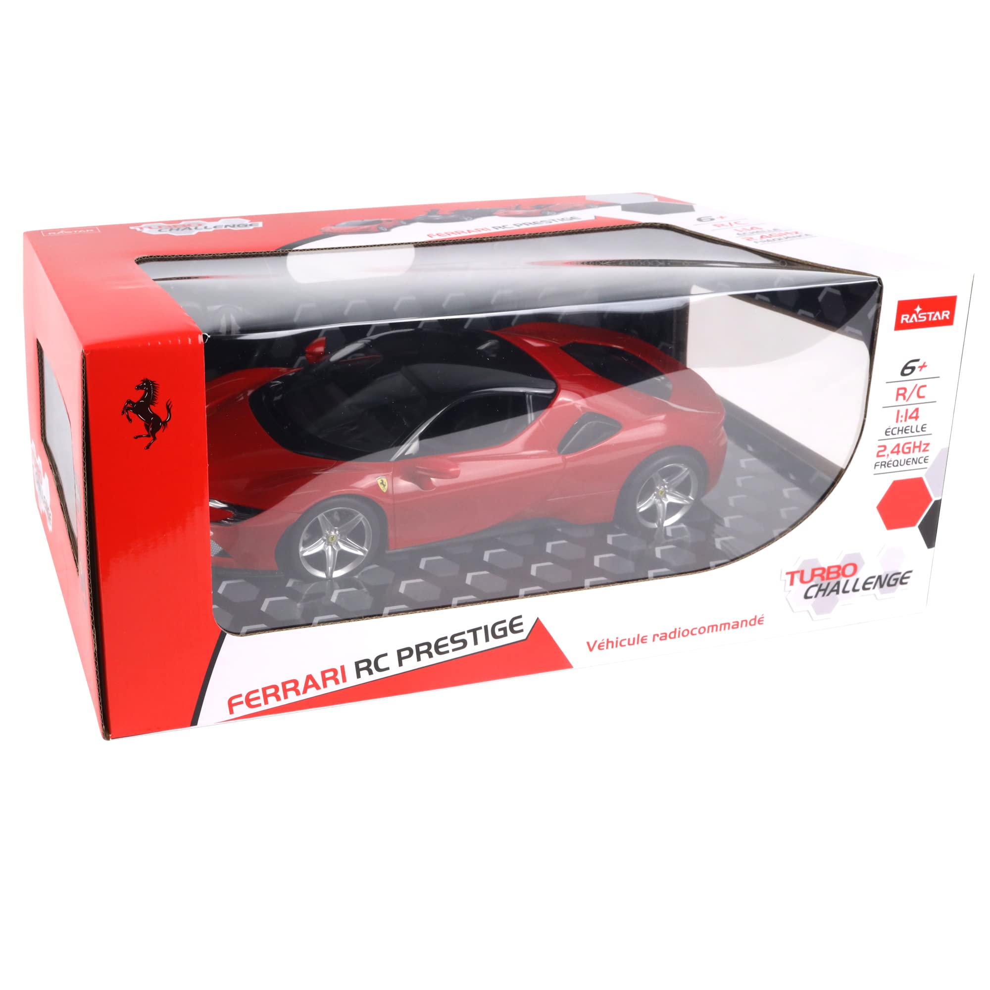 TURBO CHALLENGE - Ferrari SF90 Stradale - RC Prestige - 095615 - Samochód zdalnie sterowany - Czarny - 1/14 - Baterie nie są dołączone - Plastik - Od 6 lat