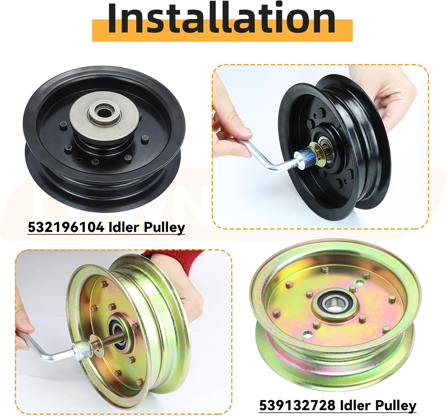 532196104 Idler Pulley with 589766102 Pulley Replaces 196104 Husqvarna 532196104 Husqvarna Idler Pulley 532197380 Husqvarna Idler Pulley 197380 Idler Pulley 539132728 Husqvarna Idler Pulley