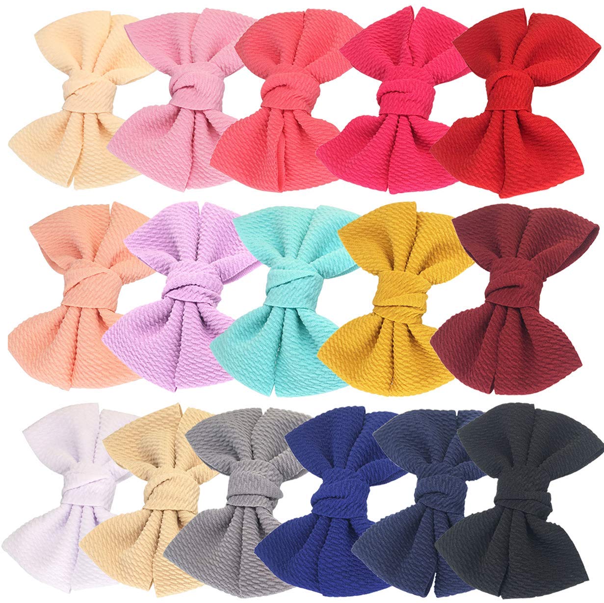 16pcs Baby Girl's Hair Bows Clips 4 inch Fabric Bows Hair Clips For Toddler Girls Kids Teens Lady Hair Accessories For Hair By Yazon …