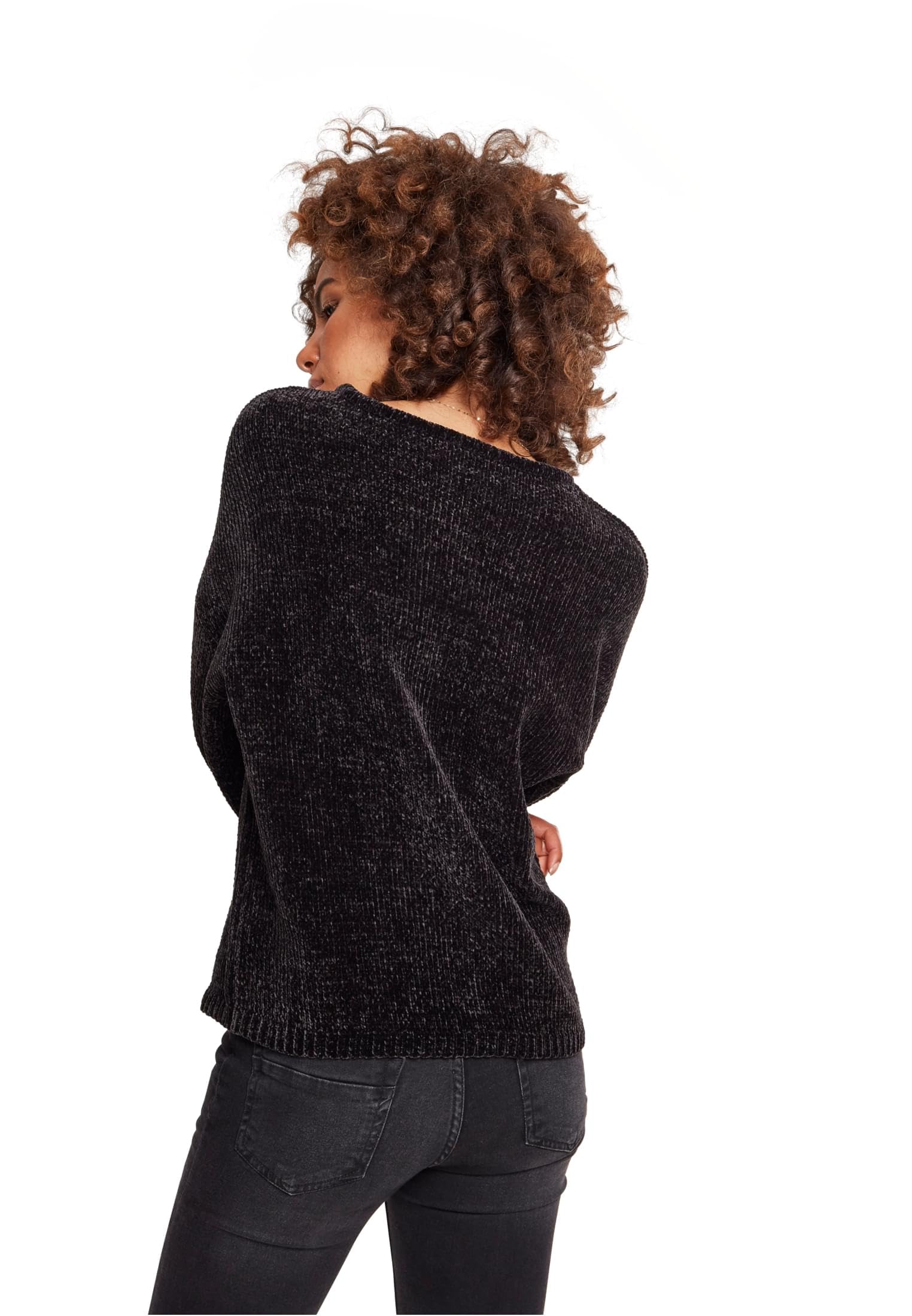 Urban Classics Bluza sportowa Kobiety Damski sweter szenilowy oversize (1 w zestawie)
